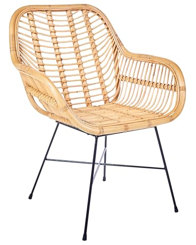 Sillón de ratán mimbre color natural patas