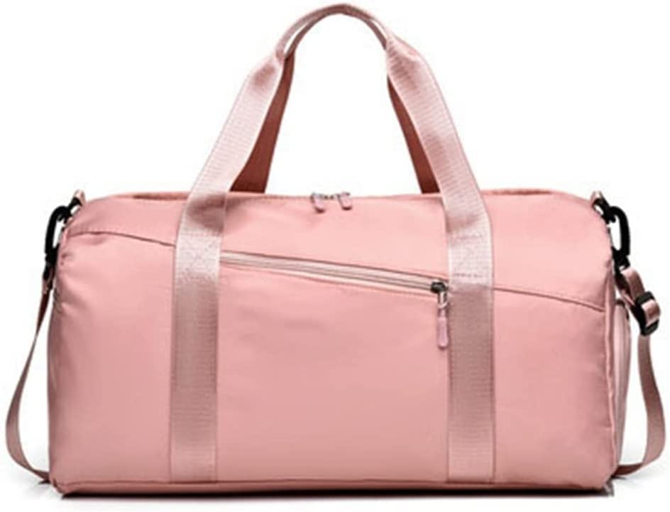 SisliyaGym Bag Duffle Bags Sports Travel Workout Bag with Shoes Compartment for Men Women Durable & Water Resistant for Tactical,Military,Overnight,Weekender,Football,Basketball,Crossfit (Pink)