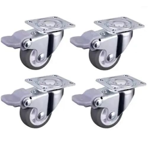 Roulettes silencieuses TPE 50mm anti-rayure tige M10 universelle