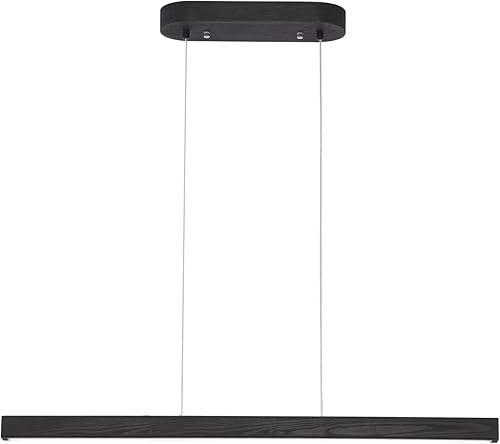 Miniatura 12 de Lámparas colgantes lineales de madera de 47 pulgadas, modernas, LED, 36 W, regulables, iluminación colgante de techo, luces colgantes, candelabros