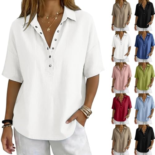 Blouse tendance pour le voyage mode été 2026 décontractée en coton-lin