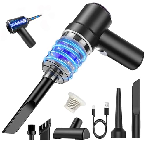 Beetast Handheld Car Vacuum Cleaner 6000Pa Vacuum Cleaner and Air Duster 2 in 1, Wet and Dry Handheld Vacuum Cleaner Cordless with LED Light and Multi-Nozzles for Car,Kitchen,Home, Office