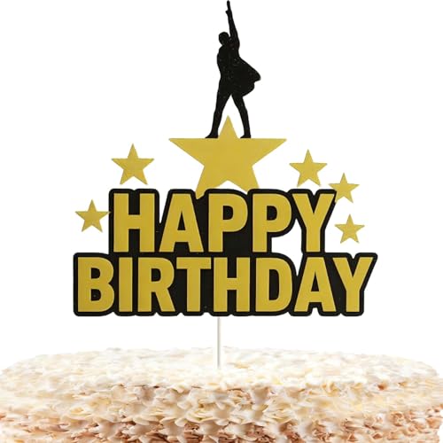 Vozekrod Broadway Musical Cake Topper - Theater Star Birthday Decoration Musical Party Supplies for Kids & Adults