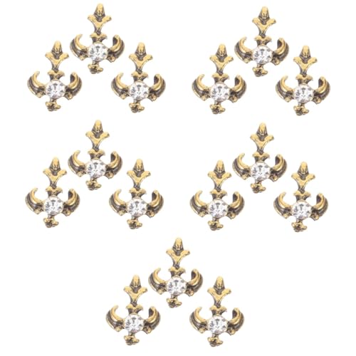 Ipetboom Taladro Retro Rhinestones Joya Gema Del Diente De Imitación Parrillas Bucales Para Hombres Parrilla De Joyas Metal 3 Piezas X 4