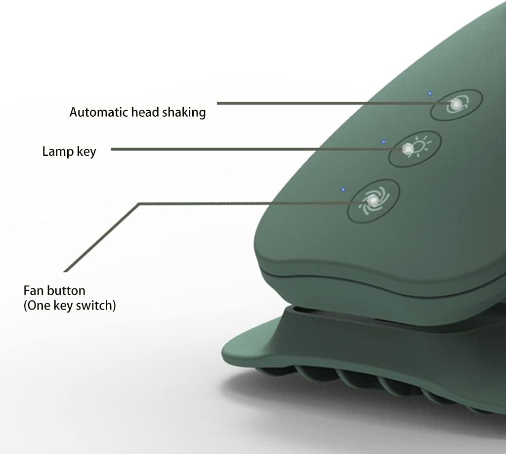 USB Clip On Fan Multifunctional Oscillating Fast Air Circulating Desktop Table Fan 3 Speed Rotation for Library Bed
