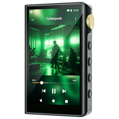 High-Resolution MP3 Player with Bluetooth, 96GB Lossless HiFi Audio Player, DSD256/FLAC/ALAC Lossless Format Support, Built-in 64GB Memory, Expandable Up to 512GB