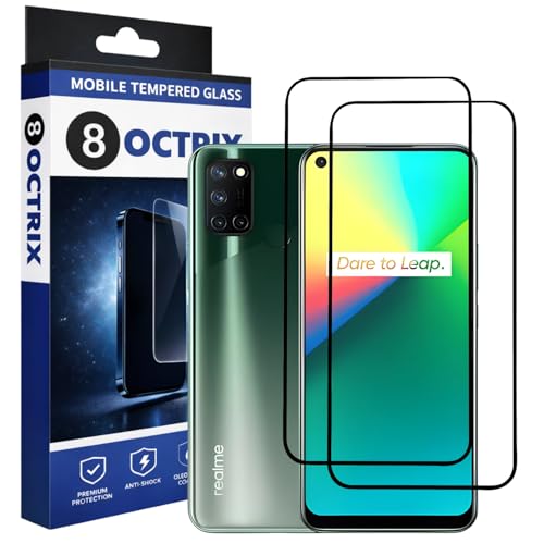 Image of Military-Grade Tempered Glass for Realme Narzo 50 4G / 7i / 8i / Oppo A55 / A54 / A53 with Edge to Edge Coverage - Case Friendly & Bubble-Free Installation Kit (Pack Of 2)