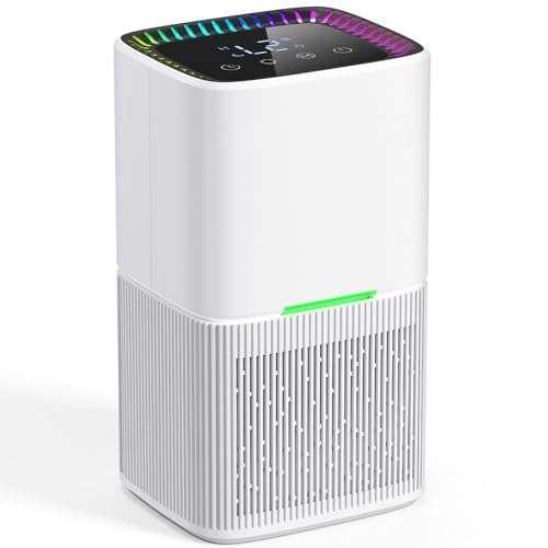 Deumidificatore Casa Muffa 1800ML, Portatile Silenzioso, Sbrinamento Automatico, Timer, Luce a...