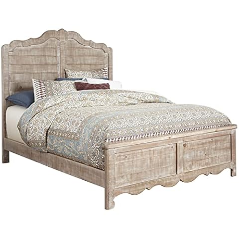 Progressive Furniture Queen Chatsworth Panel Bed, Chalk Cover
