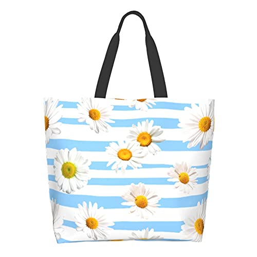 Large Capacity Reusable Canvas Shoulder Bag + Both Sides Bucket Hat Casual Tote Handbag