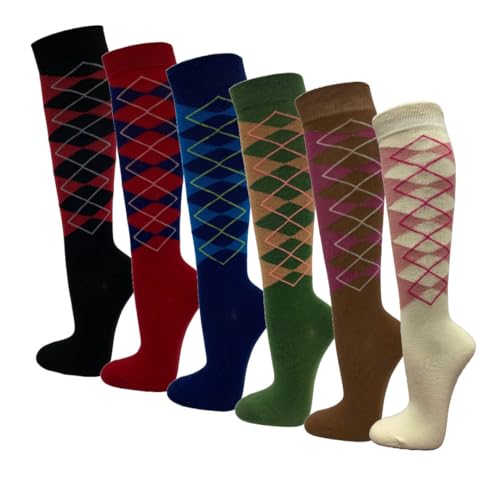 Image of SocksKnee Women Multi-Pack Colorful Variety Design Assorted Activewear Knee-High Stocking Socks, 9-11