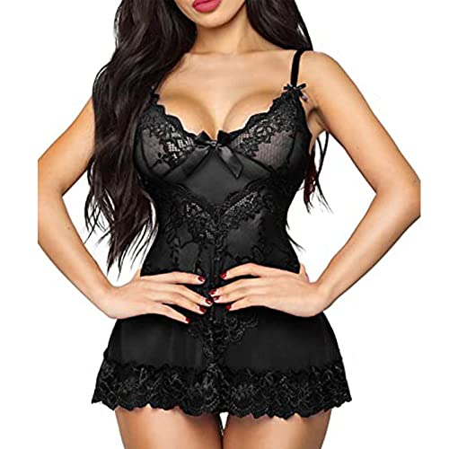 Nuisette grande taille en dentelle raffinée et maille transparente chic