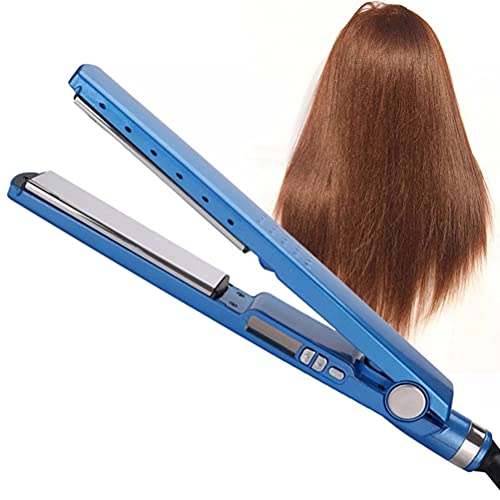 Pro Nano Titanium Azul Plancha Para El Cabello Hierro 1.25 'Placa Fast Flat Salon Salón LED Pantalla LED 450F Temperatura Placa De Planchas Rápidas Placas De Plancha Peluquería Plancha