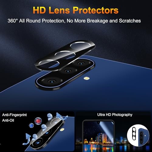 QsmQam 3 Stück Panzer Schutz Glas für Samsung Galaxy A17 4G/5G und 3 Stück Kameraschutz, 9H Härte Panzerfolie Schutzfolie, HD Displayschutz Folie, Anti-Kratzer, Bläschenfrei