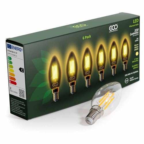 Ampoule LED E14 filament 2W pour ambiance salon chaleureuse