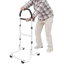 DouSeiAi Chair Stand Assist for Elderly, Safe Standing up Height Adjustable Mobility Aids, Portable Stand Assist Aid Rail for Seniors Disabled Middle Aged People, 220LBS Capicity, Small Foot Pads