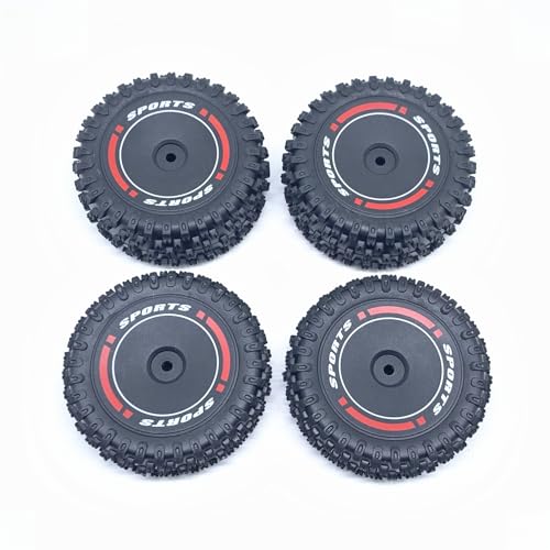 KingVal Replacement Front and Rear Wheel Tire RC Spare Parts Compatible with WLtoys 124010 RC Car