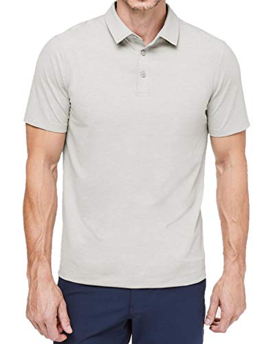Lululemon Evolution Polo (Heathered Moonshine (HHMS), Small)