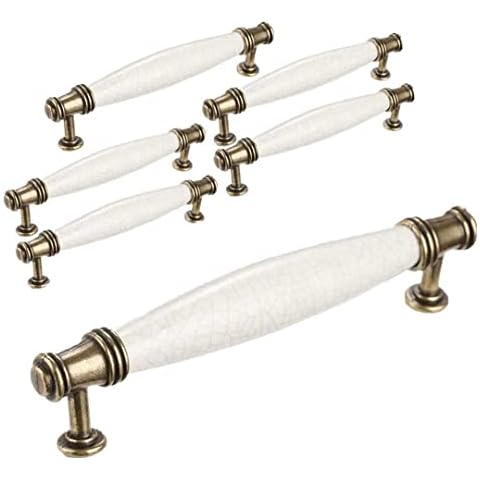 Banggo 6 Stück gewölbte Türgriffe, Vintage-T-Stange Cover