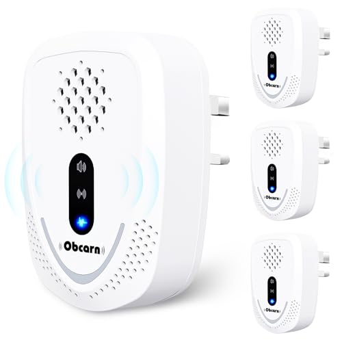 Obcarn 4 Pack Mouse Repellent Plug in Mosquito Repellent Control Powerful Ultrasonic Pest Repeller Used for Mice Rats Spiders Mosquito