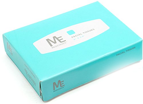 MediChoice Facial Tissues, Premium Bedside, Soft, Virgin Fibers, 2 Ply, 8 Inch x 5.6 Inch, 60 Sheets Per Box, 48 Boxes Per Case (Case of 2880)