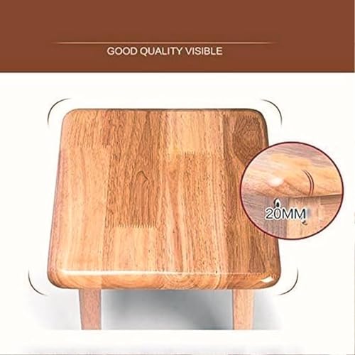 Image of Solid Sheesham Wood Stool for Sitting | Multipurpose Small Table for Home | Wooden Sofa Side End Table for Living Room (Natural Finish, 30x30x50 CM)