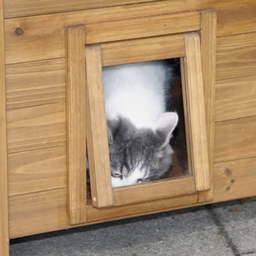 Kerbl Katzenhaus Lodge, 77 x 50 x 73 cm, 82790, Holz/Braun