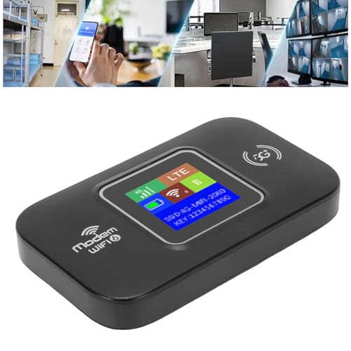 Image of 4G Mobile WiFi 300Mbps Portable Router for High Speed Network with Long Battery Life for Travelers LTE Portable Router for Tablets and Laptops (Black)