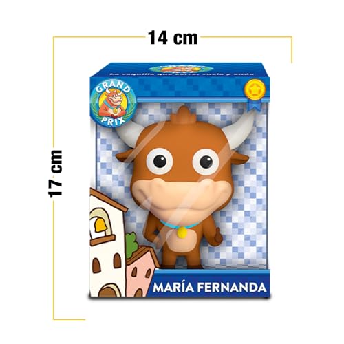 Miniatura 2 de Grand Prix - Vaquilla María Fernanda de 15 cm, Figura de Vinilo del Programa de Televisión Grand Prix, Idea de Regalo, Juguete Oficial, Muñeco para Niños de 6 años+, TV Fans, Famosa (GRN00000)