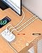 BESHON Flat Plug Power Strip, 3 Outlets with 3 USB Ports(2 USB C), Ultra Flat 3.2ft Wrapped Around Extension Cord for Cruise Ship, Travel, Dorm Room Essentials