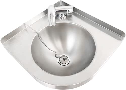 Triangular Stainless Steel Sink,Bathroom Sink Wall Mount Corner Small Sink,Corner