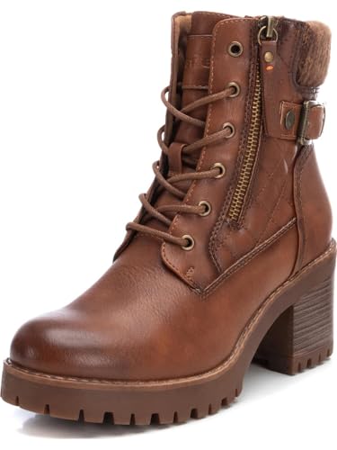 REFRESH - Botín Cierre de Cremallera para Mujer, Color: Marron, Talla: 38