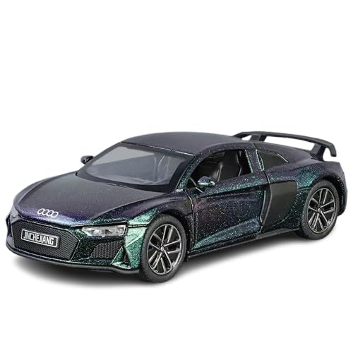 Image of MANAKI ENTERPRISE Scale 1:32 Audii R8 Sports - Multicolor Alloy Diecast Pullback Metal Car Toy with Sound Light & Opening Doors - Best Gift Toy for Kids