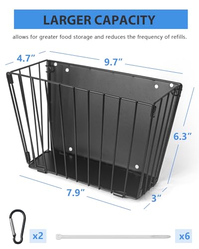 Rabbit-Hay-Feeder-Guinea-Pig-Hay-Feeder-X-Large-Metal-Frame-Bunny-Hay-Feeder-97x47x66-inch-Guinea-Pig-Hay-Holder-for-Bunny-Guinea-Pigs-Chinchillas-Small-Animals-1-Pack Rabbit Hay Feeder - Guinea Pig Hay Feeder - X-Large Metal Frame Bunny Hay Feeder, 9.7x4.7x6.6 inch Guinea Pig Hay Holder for Bunny, Guinea Pigs, Chinchillas, Small Animals (1 Pack) - Image 3