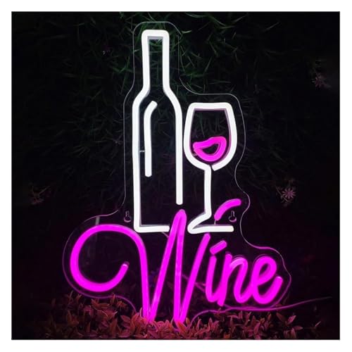 Panneau néon de qualité supérieure motif vin rouge pour mur design