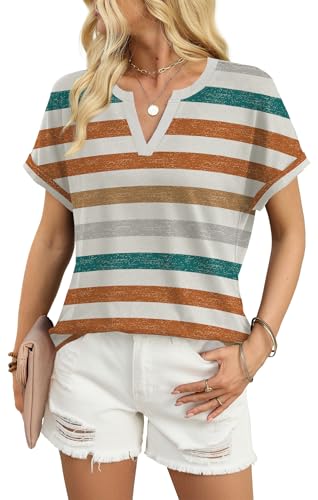 Image of WIHOLL Womens Blouses Spring Tops Short Sleeve Shirts Dressy Casual Summer Vacation Fashion Clothing 2026