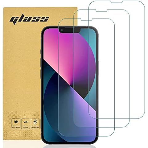 [3-Pack] Compatible with Apple iPhone 14, iPhone 13 and iPhone 13 Pro Screen Protector, Gueche Tempered Glass Film 99.99% HD Clarity Screen Protector, Scratchproof Case Friendly 6.1-inch Cover
