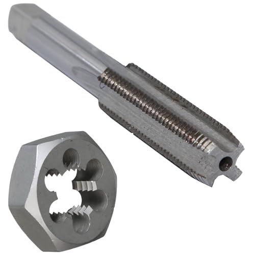 Drill America m12 X 1.25 Tap and Die Kit, HSS Plug Tap and Carbon Hex Die, POUT Series