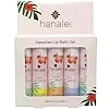 Hanalei Lip Balm and Moisturizer – Natural Kukui Oil, Beeswax Lip Moisturizer – Replenish and Repair Dry, Chapped Lips – Variety Pack (5 Tubes)