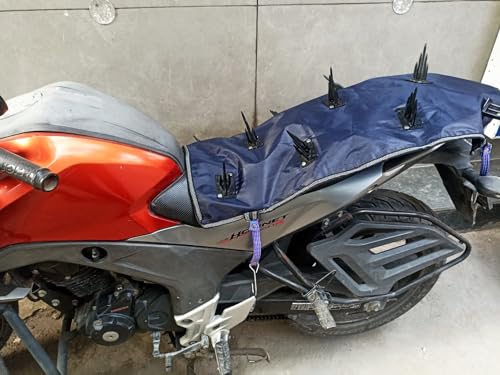 Image of Bike Seat Protection Cover from Dogs, Pets and Animal Waterproof Dustproof → Protection Roof Anti Climb of Dogs Keep Safe Scratches on seats from Street Dogs, Spike Nail Cover Compatible