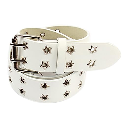 Women Faux Leather Belt For Jeans Pants Fashion Double Grommet Waist Belts With Alloy Pin Buckle Casual Accessoreis Lady Belt