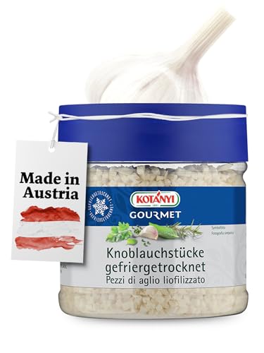 Kotanyi Gourmet Knoblauchstücke gefriergetrocknet | wie erntefrisch, würzig-intensiv, scharf, 400 ml