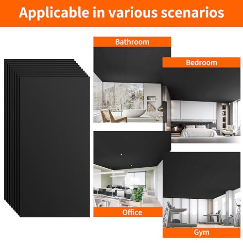 Art3decor PVC Ceiling Panels 24x48 in, 10 Pcs, 80 Sq.Ft, Black Smooth by Art3decor - Used condition - Image 4