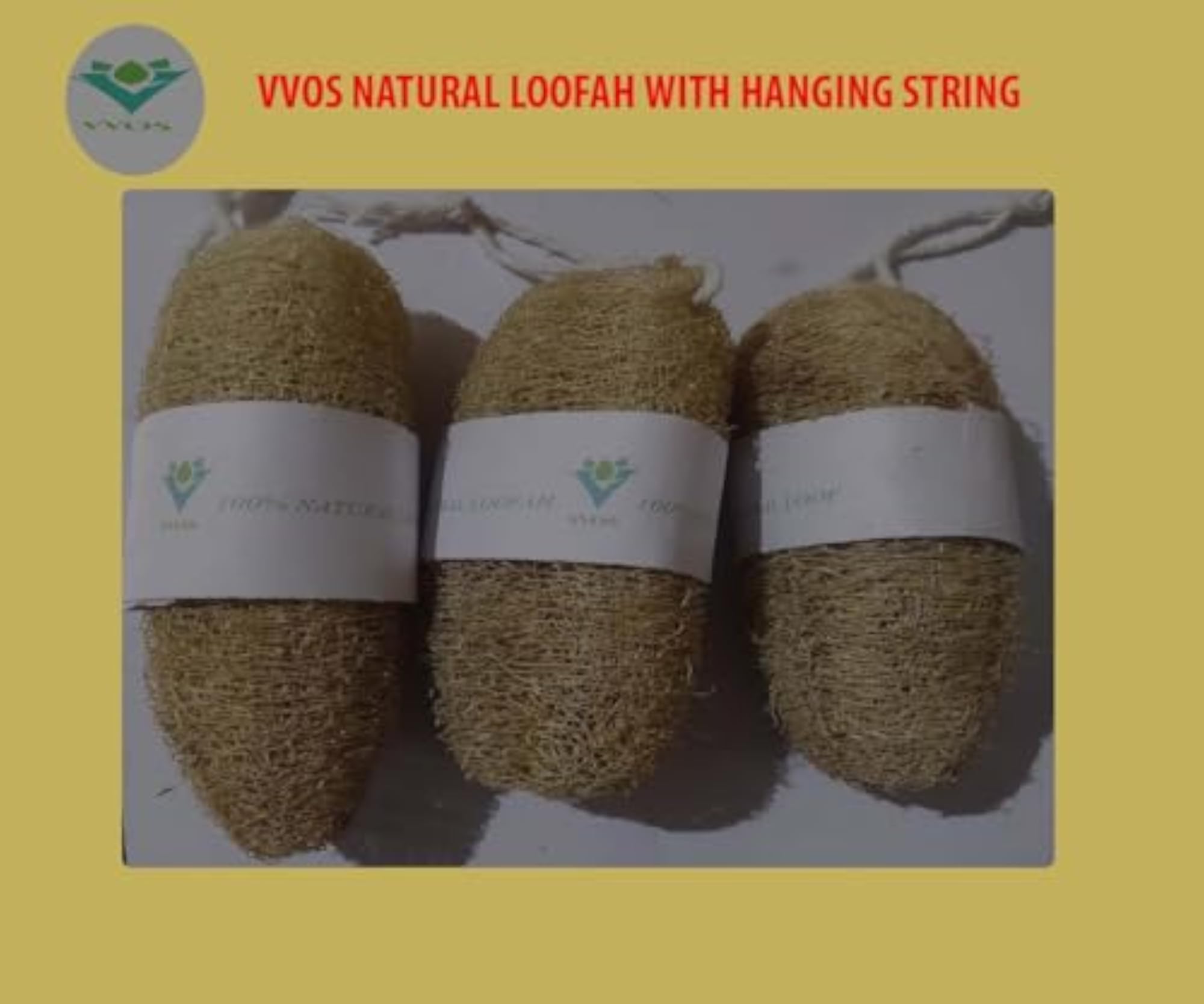 Natural Loofah Bath Sponge Set of 3, Eco-Friendly Exfoliating