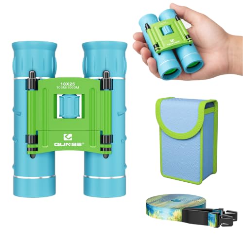 Binoculares compactos 10x25 para adultos y niños miniatura 1