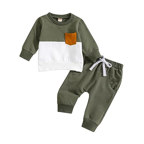 Baby Jungen Kleidung Outfit Babykleidung Set Langarmshirt Top + Hose...