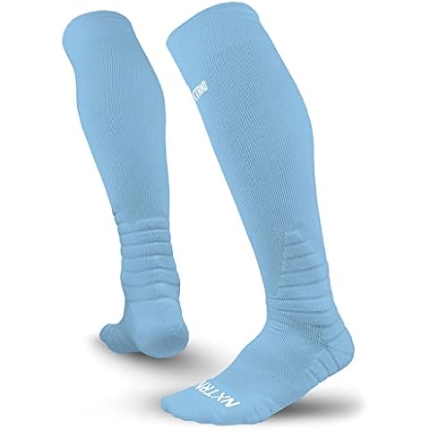 Nxtrnd OTC Padded Soccer Softball Baseball Football Socks for Adults, Columbia Blue, Large Cover