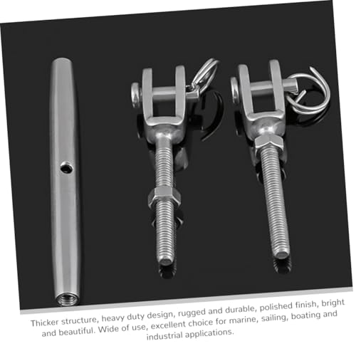 Juego de 2 Tensores para Cables de Acero Inoxidable tipo Quijada para Uso Industrial Resistente al Clima miniatura 4