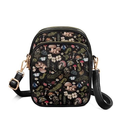 Leather Crossbody Bags for Women Crossbody Cell Phone Purse Wallet Sling Bag Shoulder Strap Lightweight Satchel