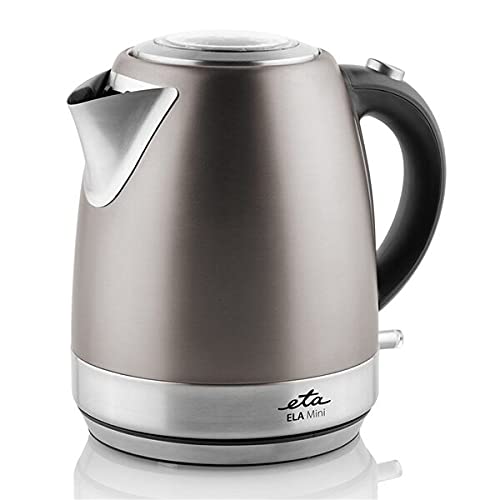 ETA Wasserkocher I ELA Mini I 2100W I 1.2L I Edelstahldesign I Wasserstandsanzeige I 360 Grad Basis I Leichte Reinigung